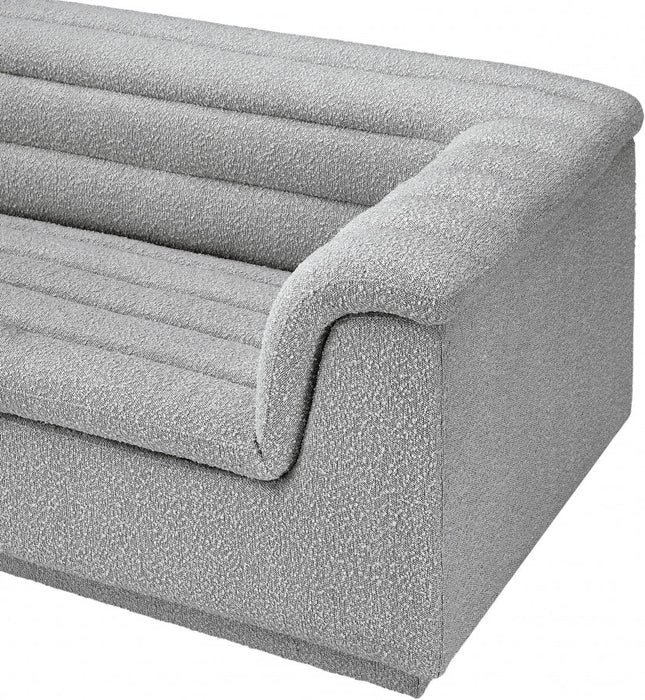 Cascade Boucle Fabric Sofa Grey - 193Grey-S119 - Vega Furniture