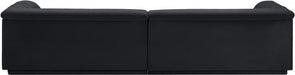 Cascade Velvet Fabric Sofa Black - 194Black-S119 - Vega Furniture