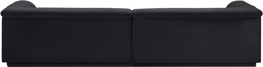 Cascade Velvet Fabric Sofa Black - 194Black-S119 - Vega Furniture