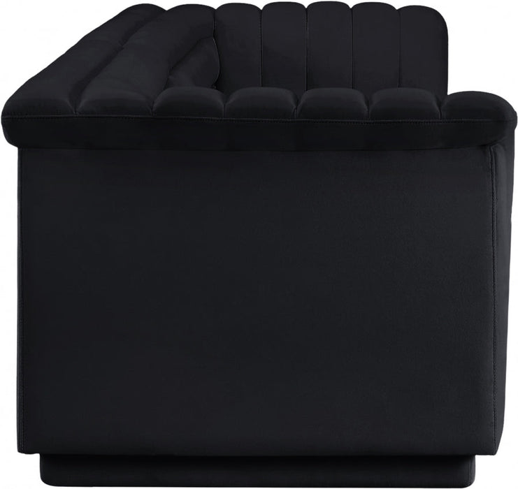 Cascade Velvet Fabric Sofa Black - 194Black-S119 - Vega Furniture