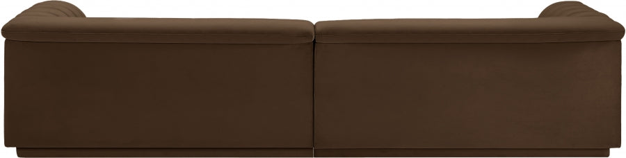 Cascade Velvet Fabric Sofa Brown - 194Brown-S119 - Vega Furniture