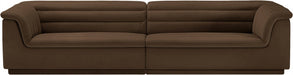 Cascade Velvet Fabric Sofa Brown - 194Brown-S119 - Vega Furniture