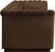 Cascade Velvet Fabric Sofa Brown - 194Brown-S119 - Vega Furniture