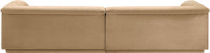 Cascade Velvet Fabric Sofa Camel - 194Camel-S119 - Vega Furniture