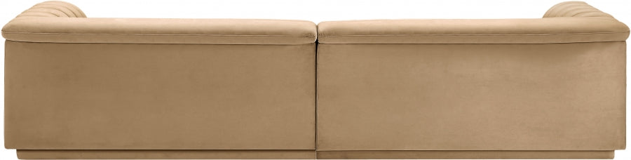 Cascade Velvet Fabric Sofa Camel - 194Camel-S119 - Vega Furniture