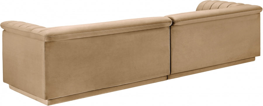 Cascade Velvet Fabric Sofa Camel - 194Camel-S119 - Vega Furniture