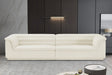 Cascade Velvet Fabric Sofa Cream - 194Cream-S119 - Vega Furniture