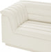 Cascade Velvet Fabric Sofa Cream - 194Cream-S119 - Vega Furniture