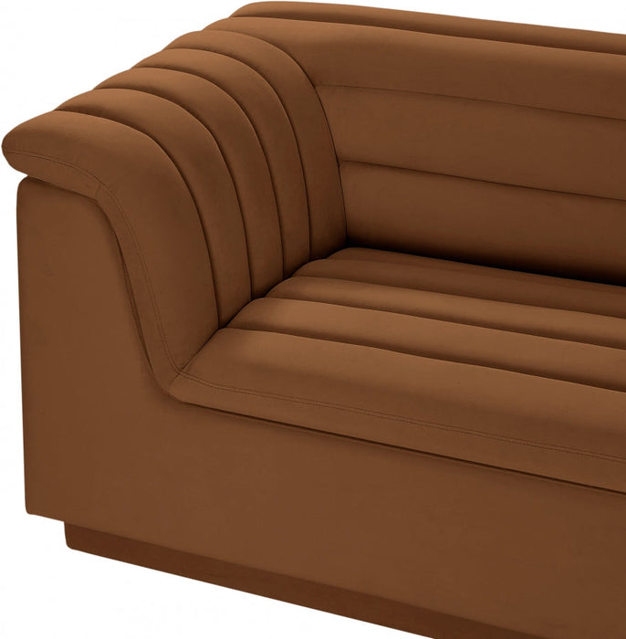 Cascade Velvet Fabric Sofa Saddle - 194Saddle-S119 - Vega Furniture