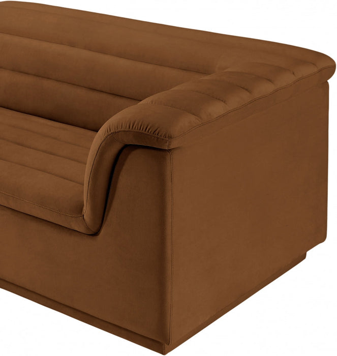 Cascade Velvet Fabric Sofa Saddle - 194Saddle-S119 - Vega Furniture