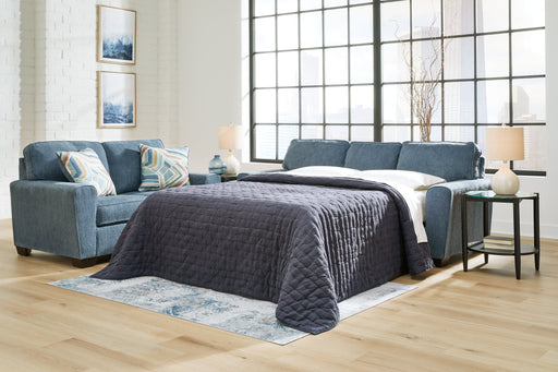 Cashton Blue Queen Sofa Sleeper - 4060539 - Vega Furniture