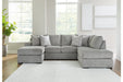 Casselbury Cement 2-Piece RAF Chaise Sectional - SET | 5290602 | 5290617 - Vega Furniture