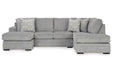 Casselbury Cement 2-Piece RAF Chaise Sectional - SET | 5290602 | 5290617 - Vega Furniture