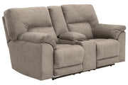 Cavalcade Slate Reclining Loveseat with Console - 7760194 - Vega Furniture