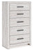 Cayboni Whitewash Chest of Drawers - B3788-46 - Vega Furniture