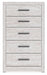 Cayboni Whitewash Chest of Drawers - B3788-46 - Vega Furniture