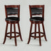 Cecil 29" Cherry Swivel Barstool, Set of 2 - 2998C-29 - Vega Furniture