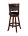 Cecil 29" Cherry Swivel Barstool, Set of 2 - 2998C-29 - Vega Furniture