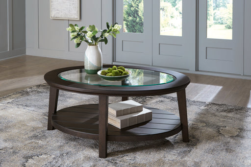Celamar Dark Brown Coffee Table - T429-0 - Vega Furniture