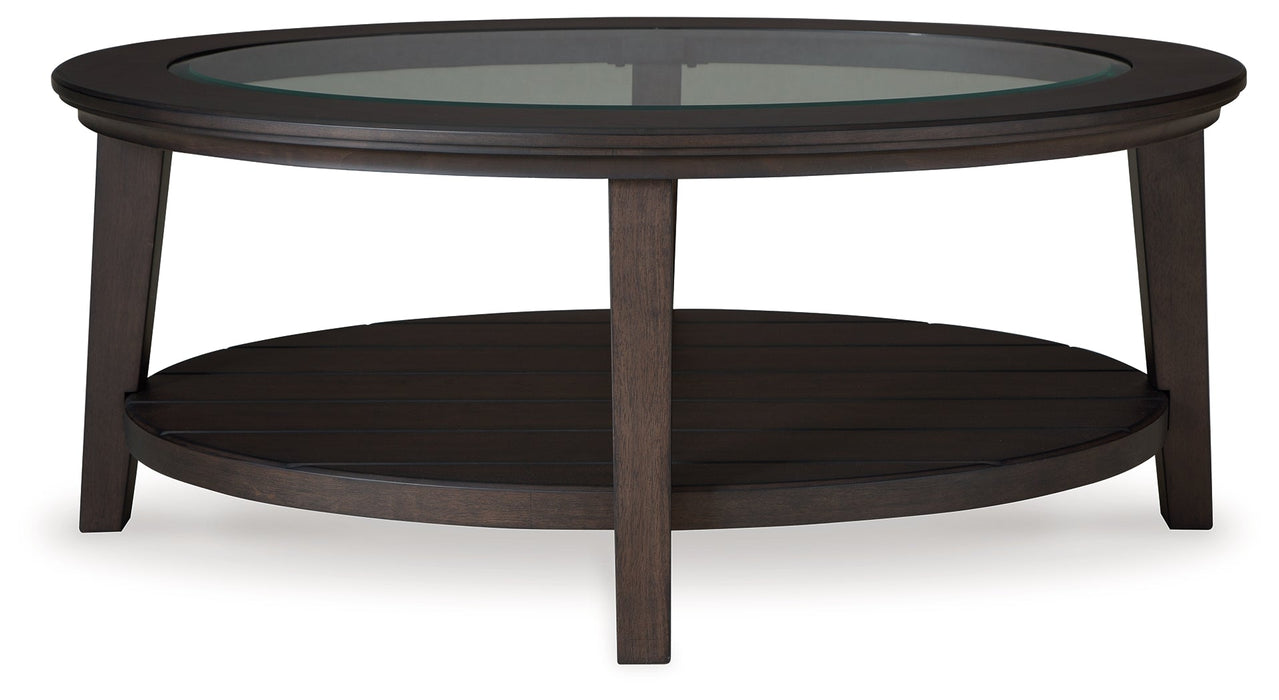 Celamar Dark Brown Coffee Table - T429-0 - Vega Furniture