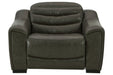 Center Line Dark Gray Power Recliner - U6340413 - Vega Furniture