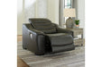 Center Line Dark Gray Power Recliner - U6340413 - Vega Furniture