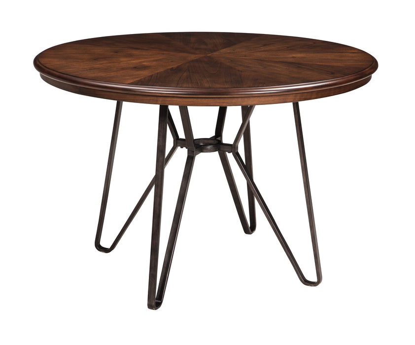 Centiar Brown 5-Piece Round Dining Set - SET | D372-15 | D372-01(2) - Vega Furniture