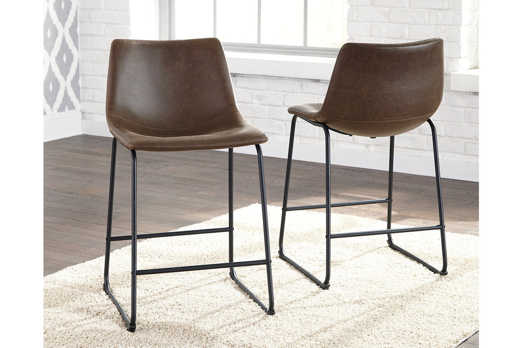 Centiar Brown Counter Height Barstool, Set of 2 - D372-124 - Vega Furniture