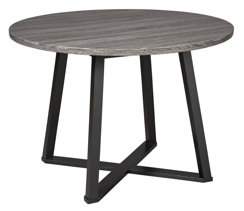 Centiar Gray/Black 5-Piece Round Dining Set - SET | D372-16 | D372-06(2) - Vega Furniture