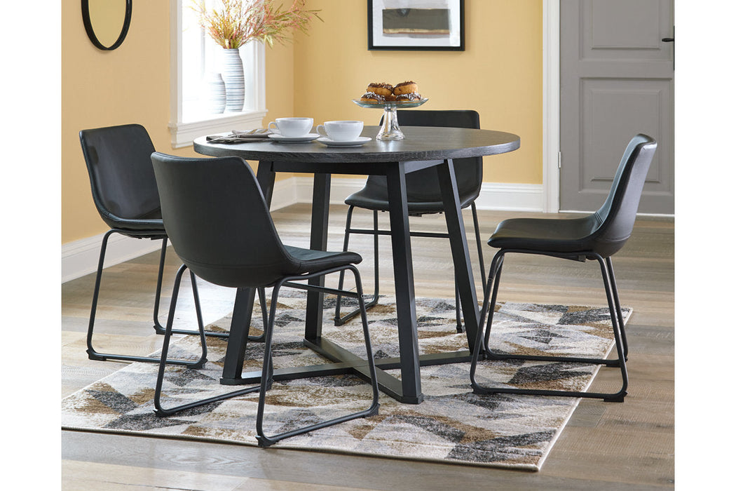 Centiar Gray/Black Dining Table - D372-16 - Vega Furniture