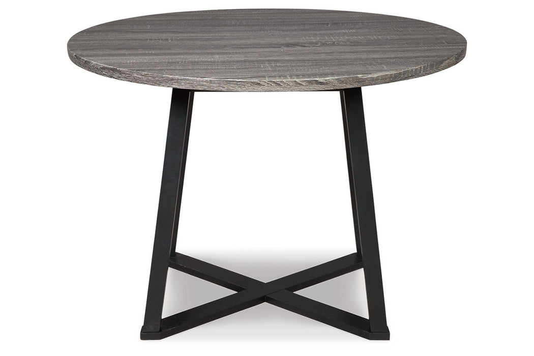 Centiar Gray/Black Dining Table - D372-16 - Vega Furniture
