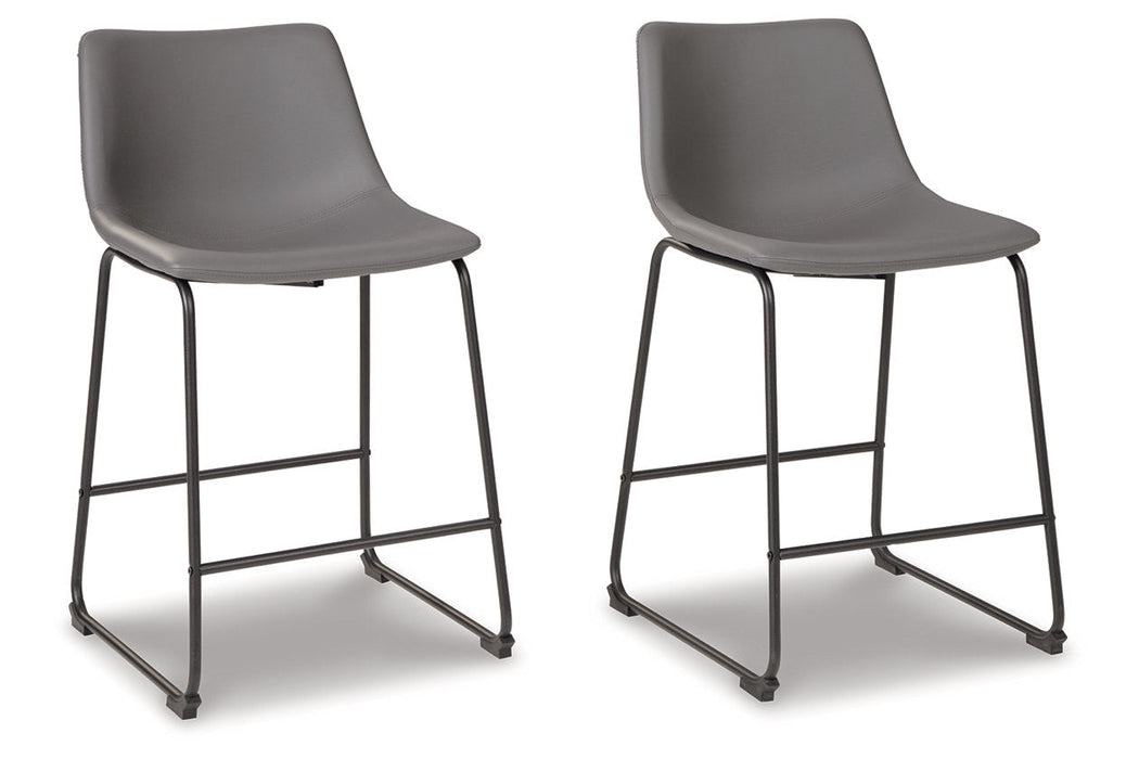 Centiar Gray Counter Height Barstool, Set of 2 - D372-824 - Vega Furniture