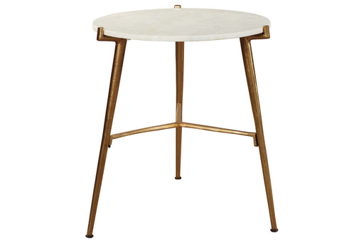 Chadton White/Gold Finish Accent Table - A4000004 - Vega Furniture