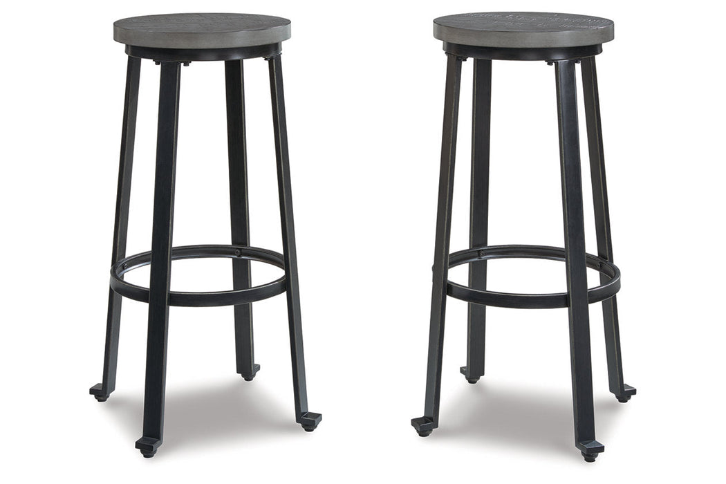 Challiman Antique Gray Bar Height Stool, Set of 2 - D307-330 - Vega Furniture