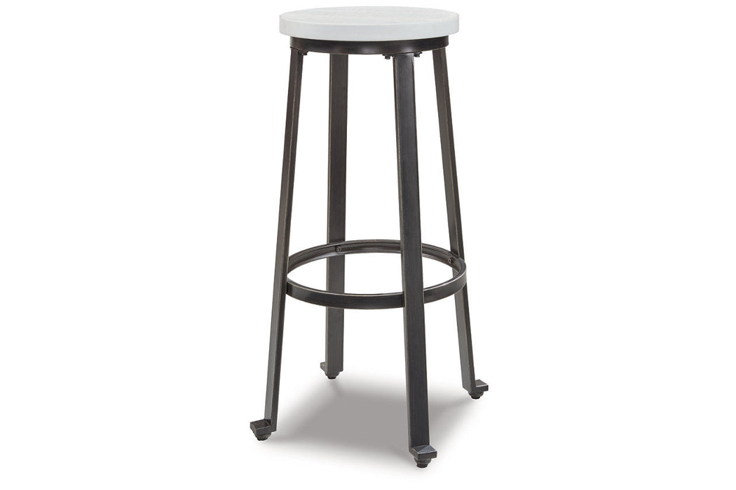 Challiman Vintage White Bar Height Stool, Set of 2 - D307-230 - Vega Furniture