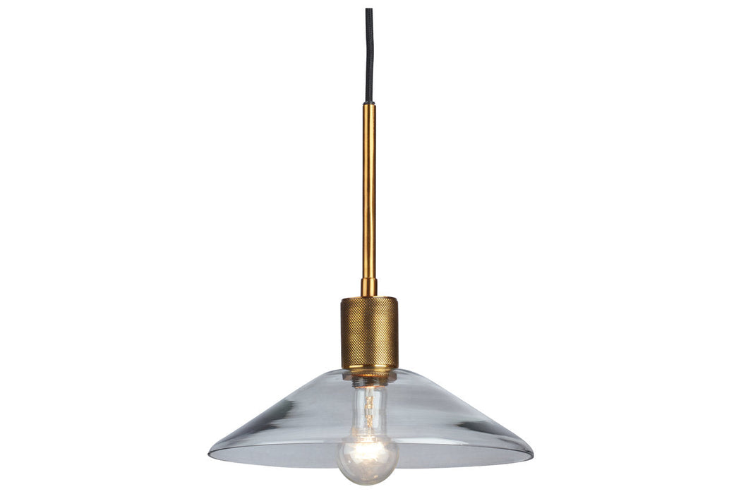 Chaness Clear/Brass Pendant Light - L000718 - Vega Furniture