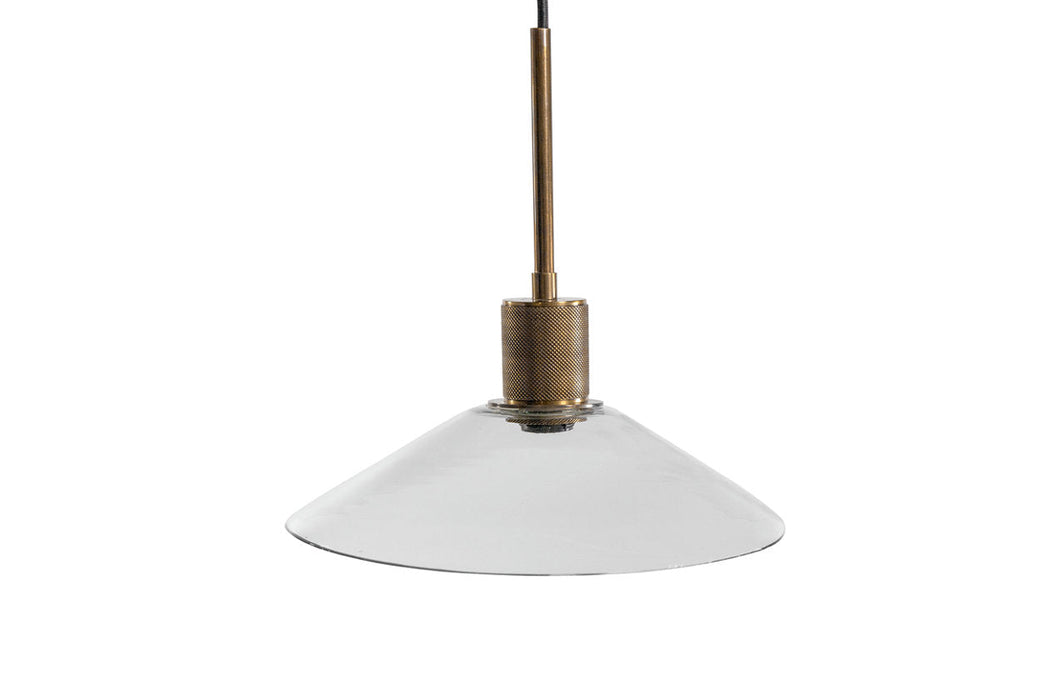 Chaness Clear/Brass Pendant Light - L000718 - Vega Furniture