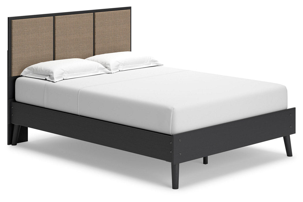 Charlang Two-tone Full Panel Platform Bed - SET | EB1198-112 | EB1198-156 - Vega Furniture