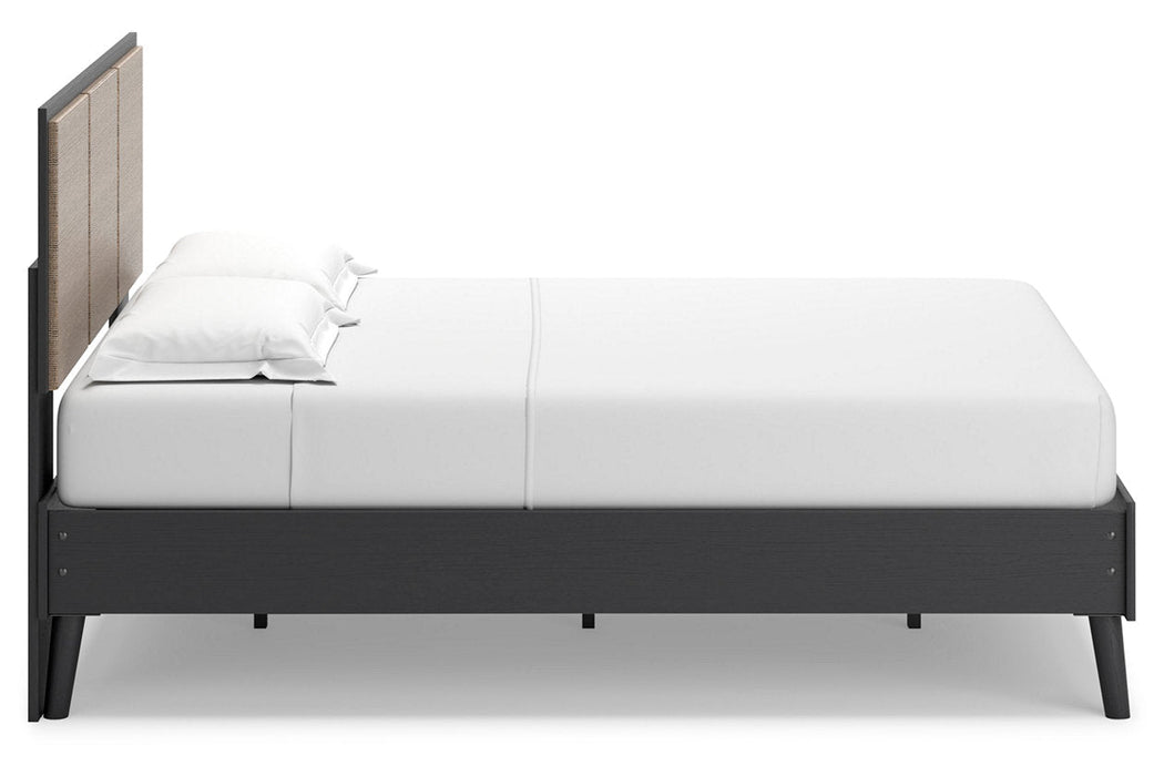 Charlang Two-tone Full Panel Platform Bed - SET | EB1198-112 | EB1198-156 - Vega Furniture