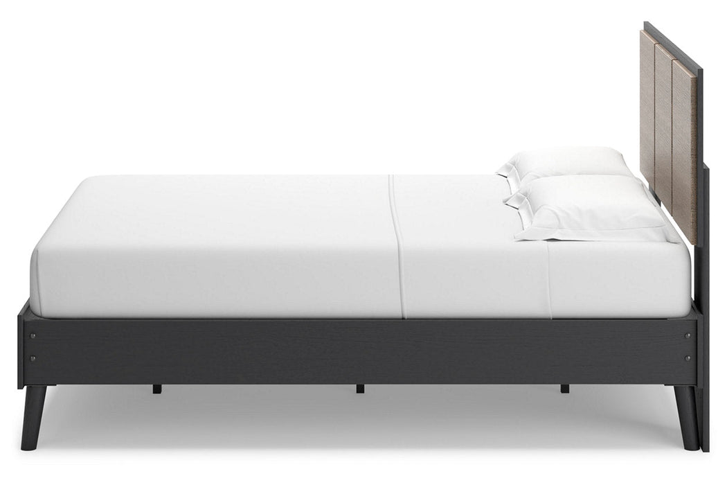 Charlang Two-tone Full Panel Platform Bed - SET | EB1198-112 | EB1198-156 - Vega Furniture