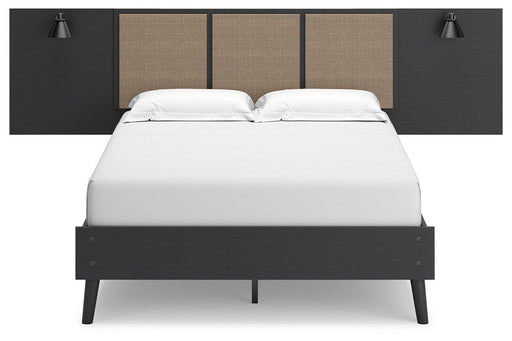 Charlang Two-tone Full Panel Platform Bed with 2 Extensions - SET | EB1198-112 | EB1198-156 | EB1198-102 - Vega Furniture