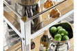 Chaseton Clear/Silver Finish Bar Cart - A4000501 - Vega Furniture