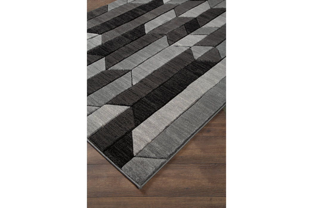 Chayse Black/Gray 6'6" x 9'6" Rug - R403461 - Vega Furniture