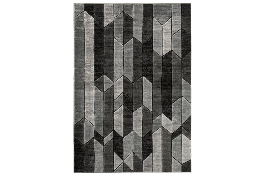 Chayse Black/Gray 6'6" x 9'6" Rug - R403461 - Vega Furniture