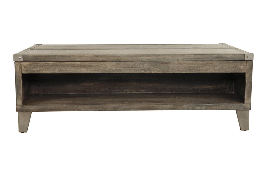 Chazney Rustic Brown Coffee Table with Lift Top - T904-9 - Vega Furniture