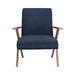 Cheryl Dark Blue/Walnut Wooden Arms Accent Chair - 905415 - Vega Furniture