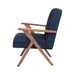 Cheryl Dark Blue/Walnut Wooden Arms Accent Chair - 905415 - Vega Furniture