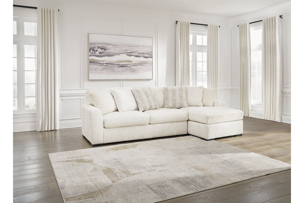 Chessington Ivory 2-Piece RAF Chaise Sectional - SET | 6190417 | 6190466 - Vega Furniture