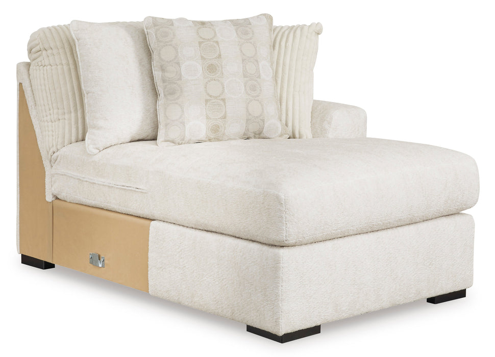 Chessington Ivory 4-Piece RAF Chaise Sectional - SET | 6190417 | 6190434 | 6190466 | 6190477 - Vega Furniture