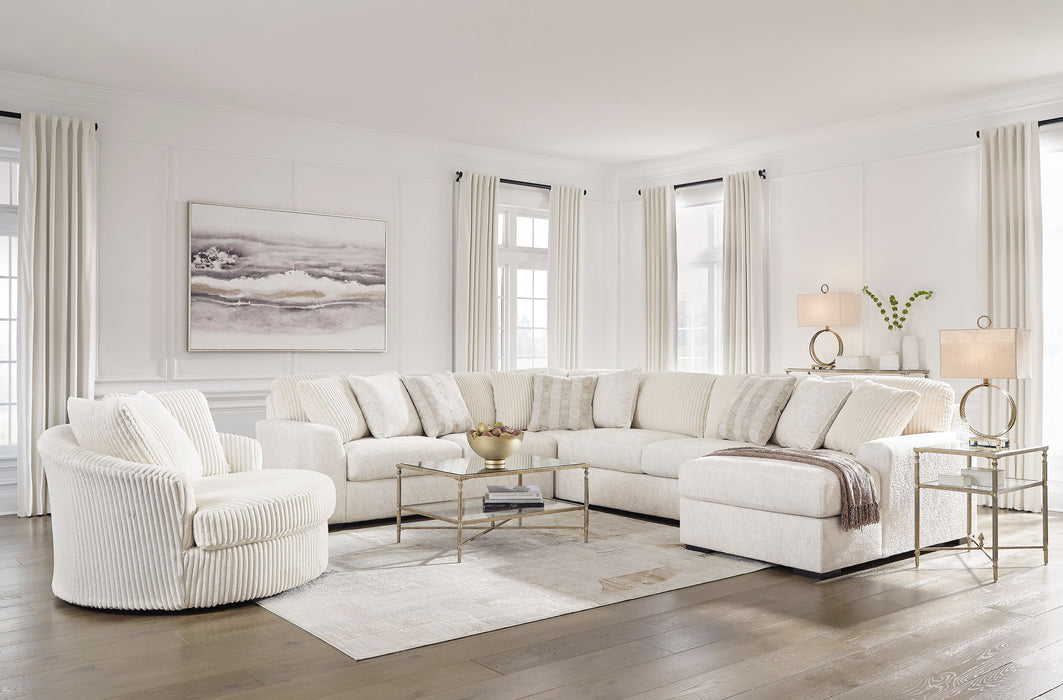 Chessington Ivory 4-Piece RAF Chaise Sectional - SET | 6190417 | 6190434 | 6190466 | 6190477 - Vega Furniture